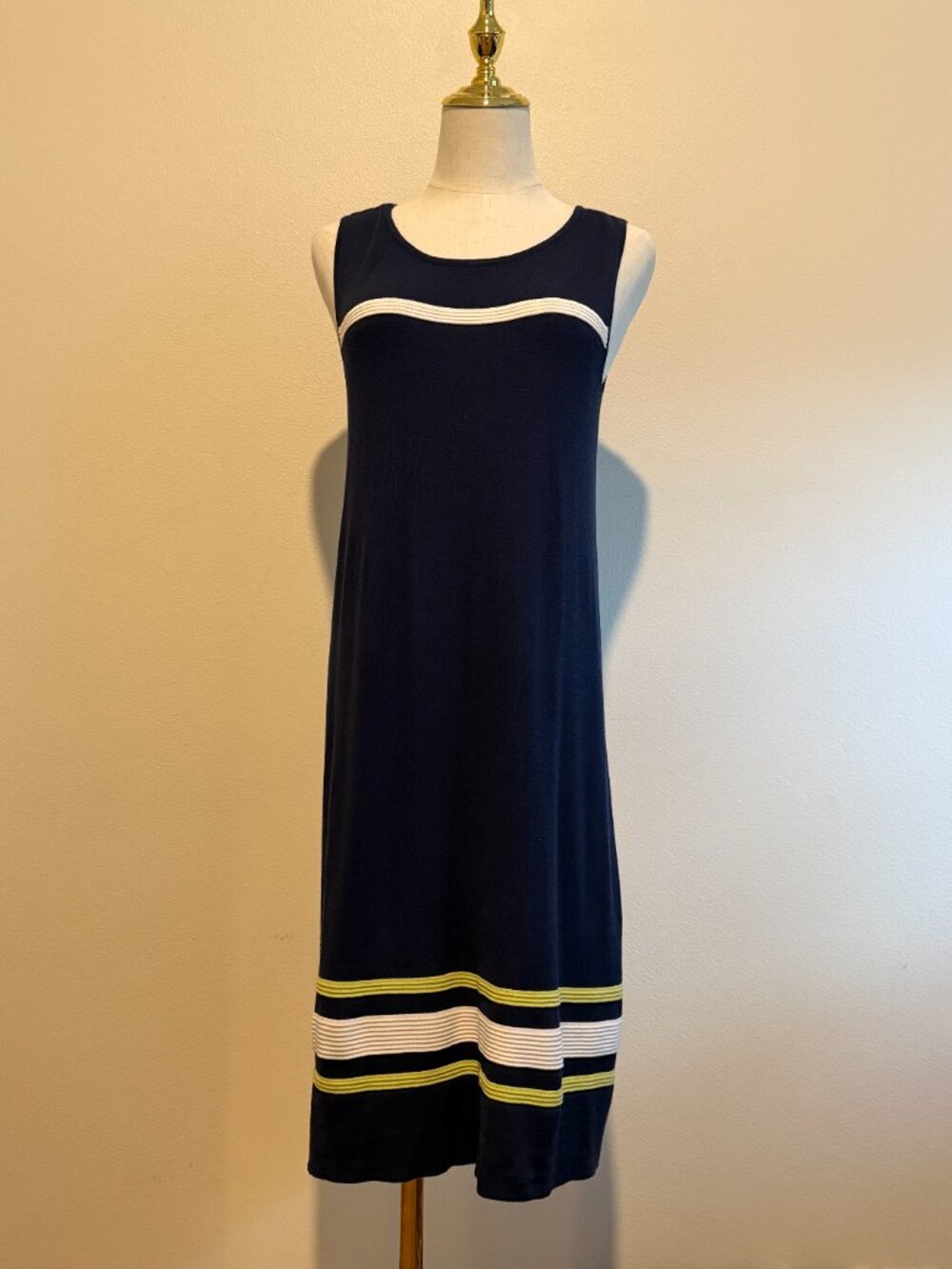 Tommy Bahama Cotton Silk Striped Midi Dress Size XS - Picture 6 of 10